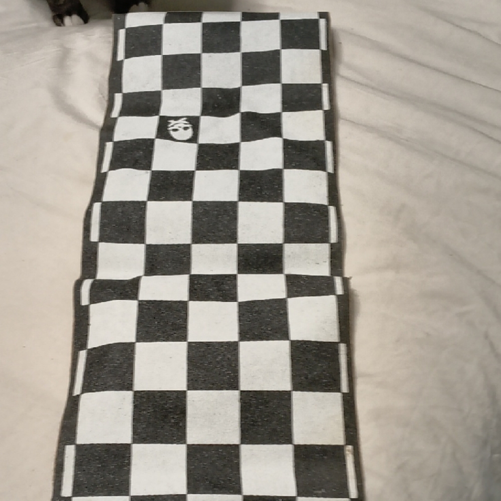 True Grit Black and White Checkered Scarf